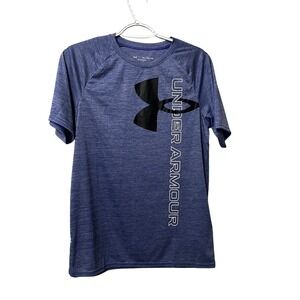 Under Armour New Youth T-Shirt Loose Fit Tech Short Sleeve Blue Boys Size XL